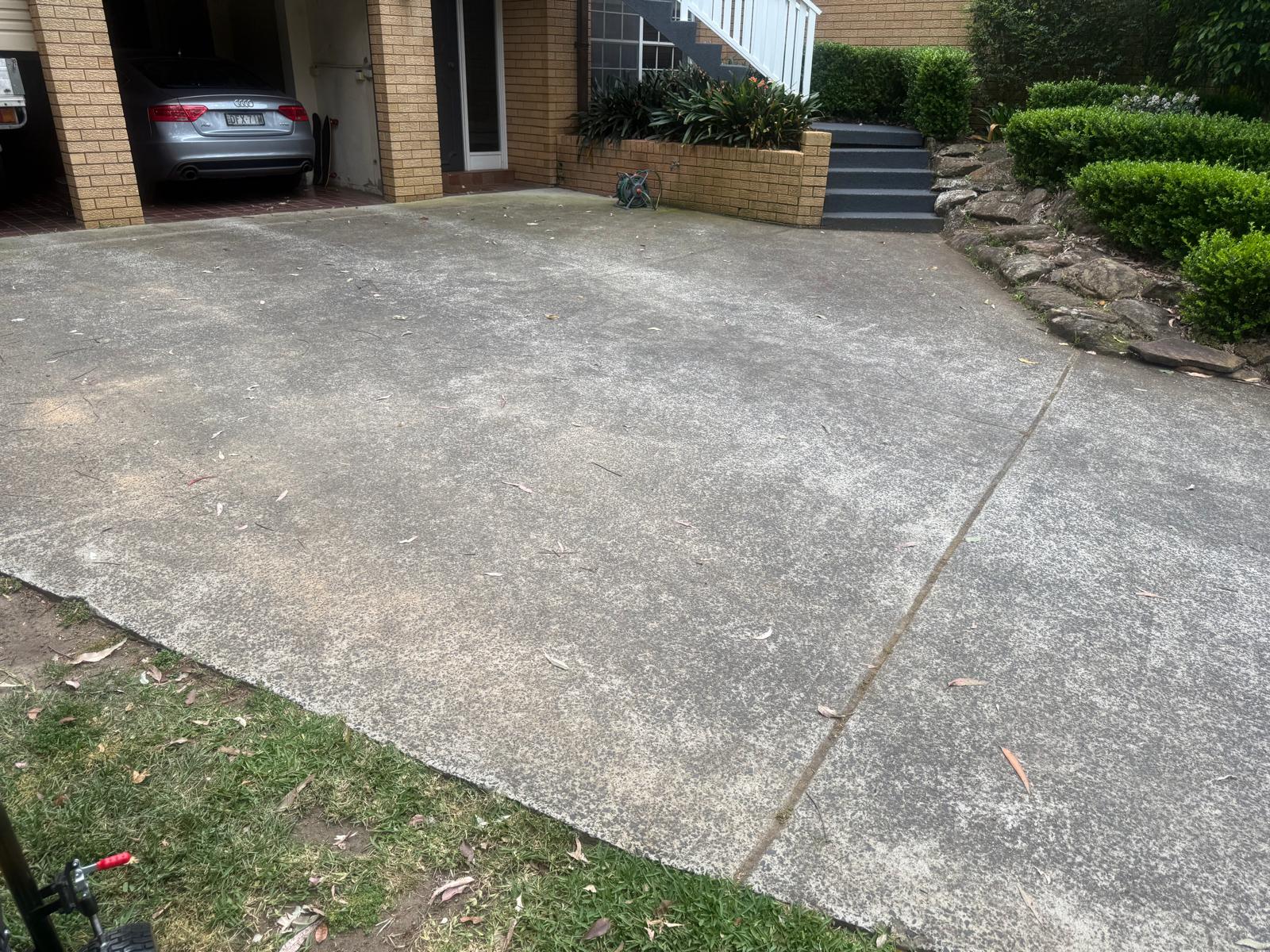 Patio and pathway cleaning service restoring original color